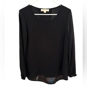 Michael Kors Black Sheer Blouse